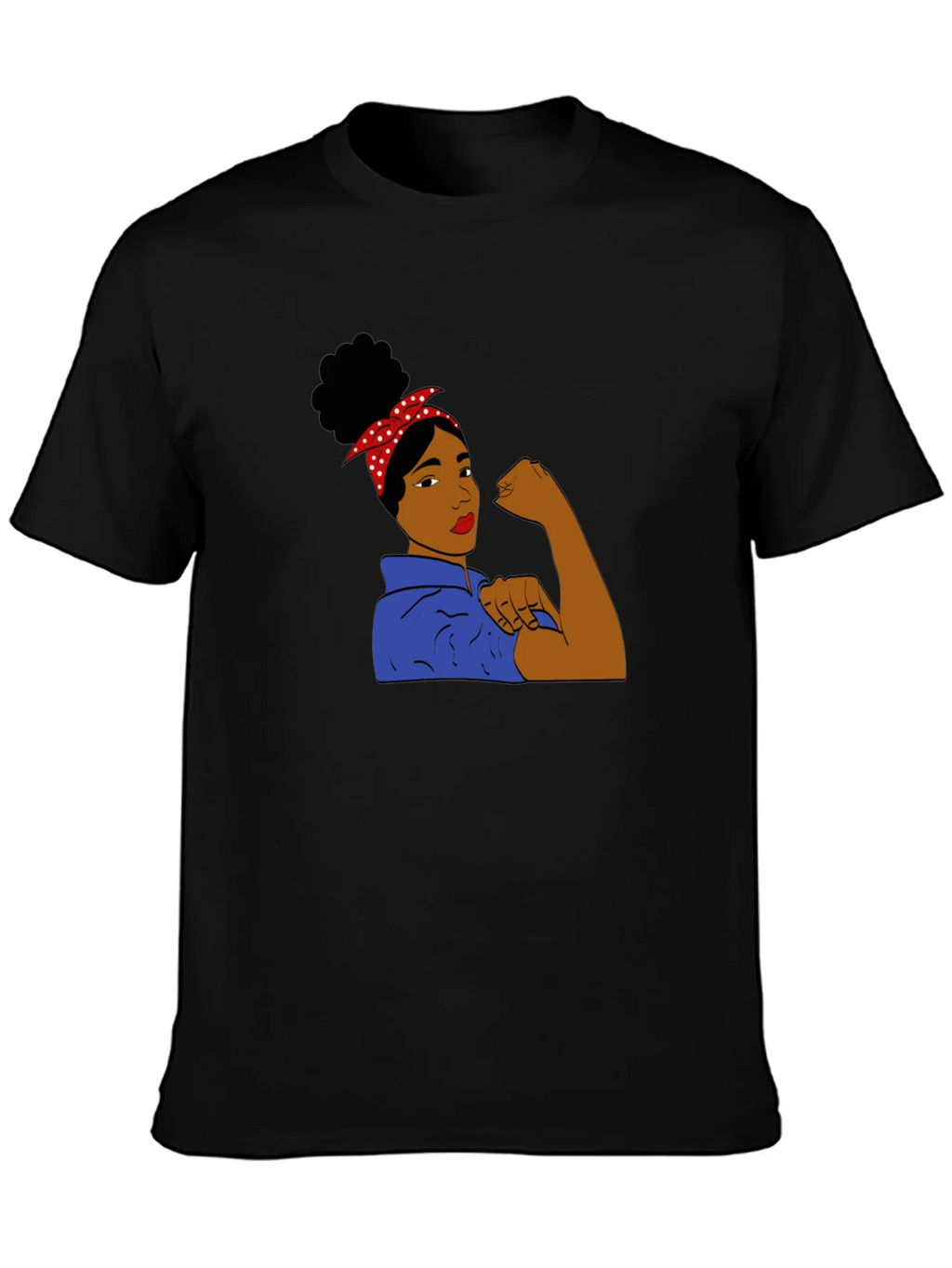 Rosie Riveter Black T-Shirt - We Can Do It!