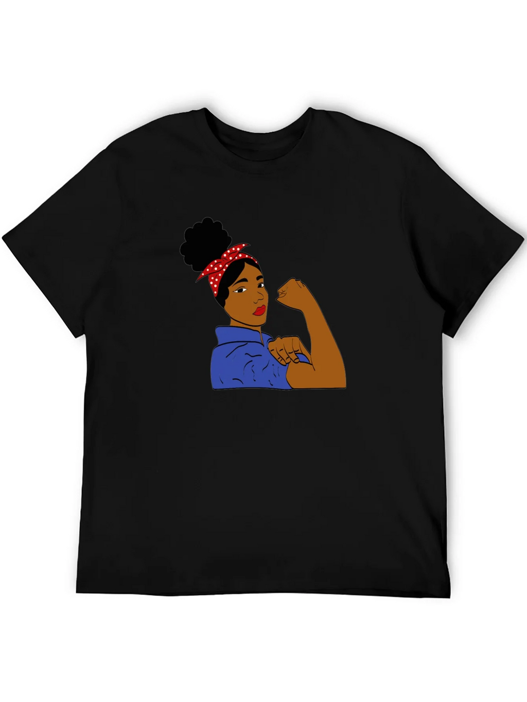 Rosie Riveter Black T-Shirt - We Can Do It!