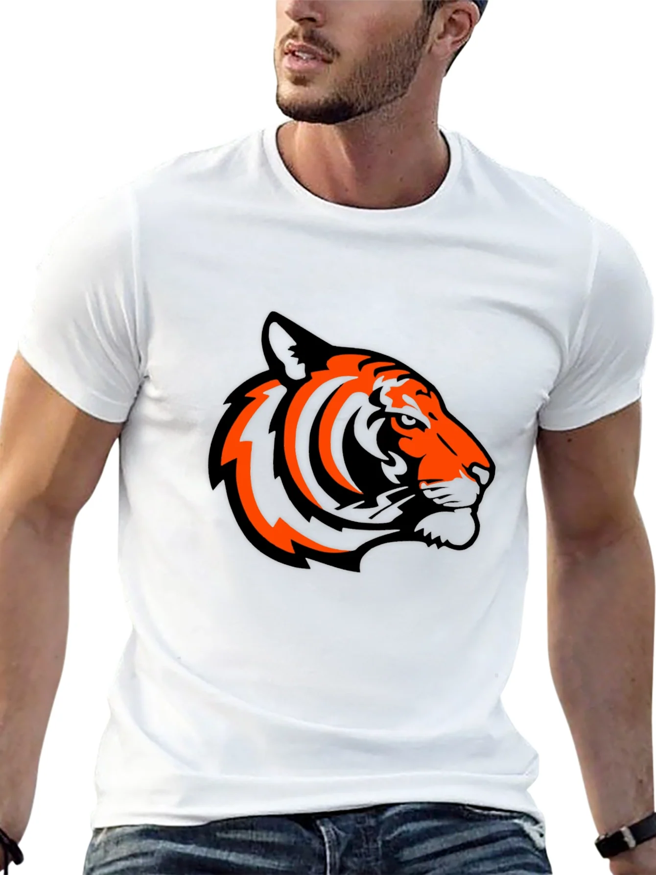 Bold Tiger Graphic Tee - Stylish Black T-Shirt