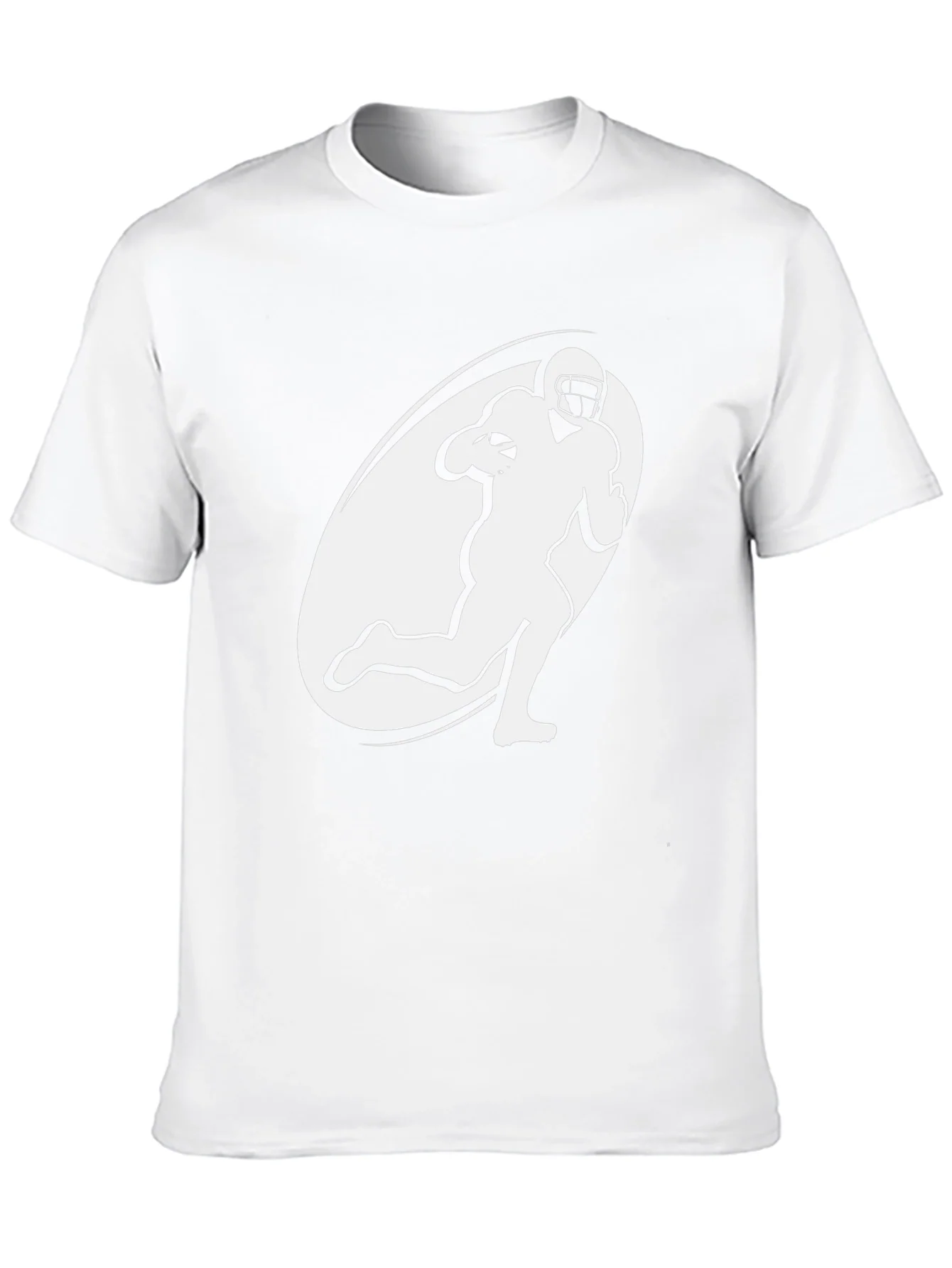 Football Player Graphic T-Shirt - Black