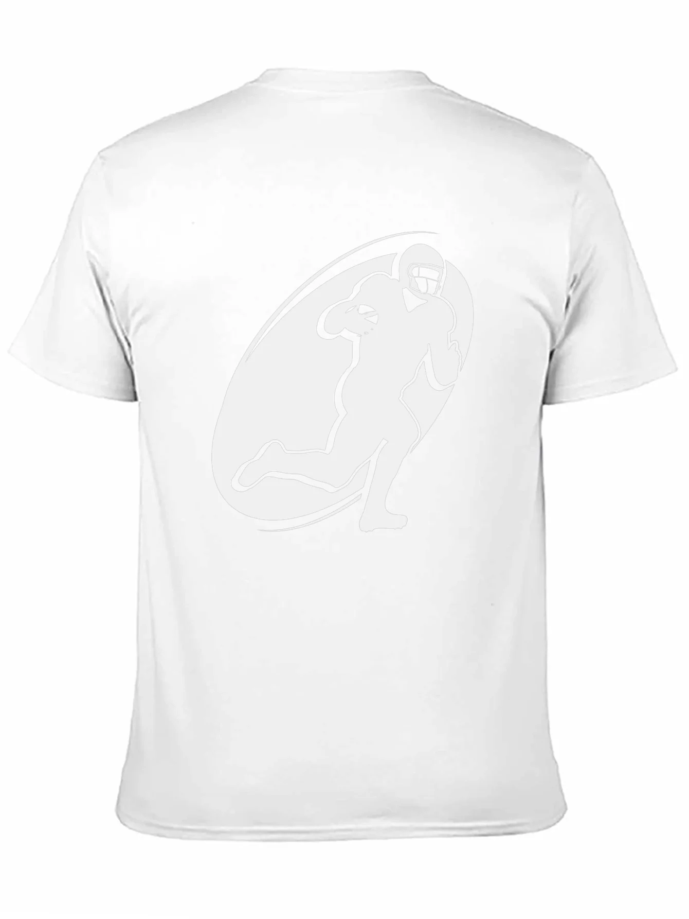 Football Player Graphic T-Shirt - Black