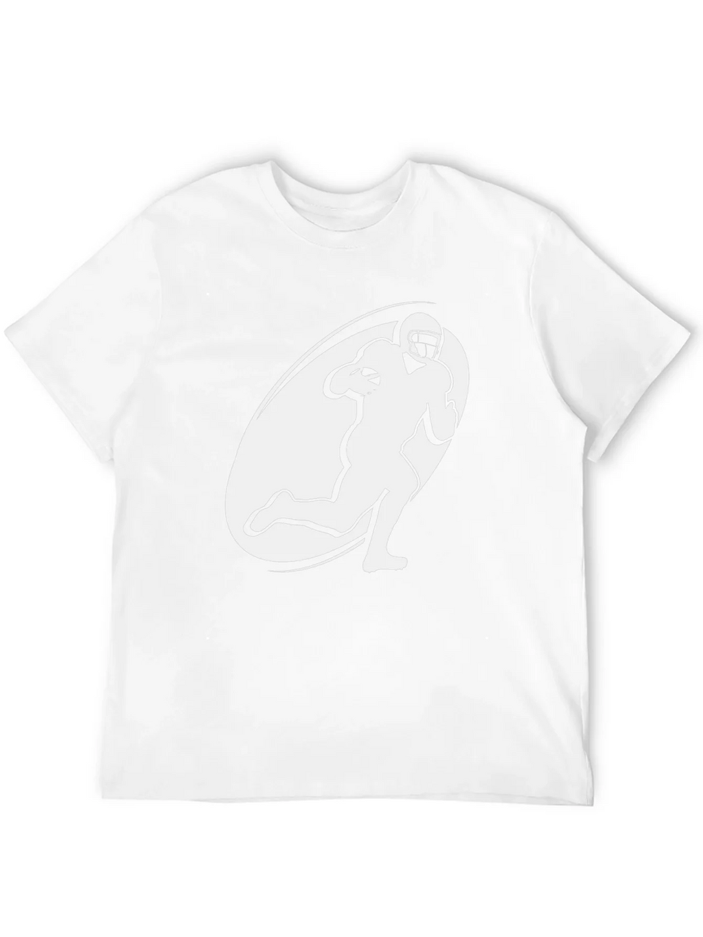 Football Player Graphic T-Shirt - Black