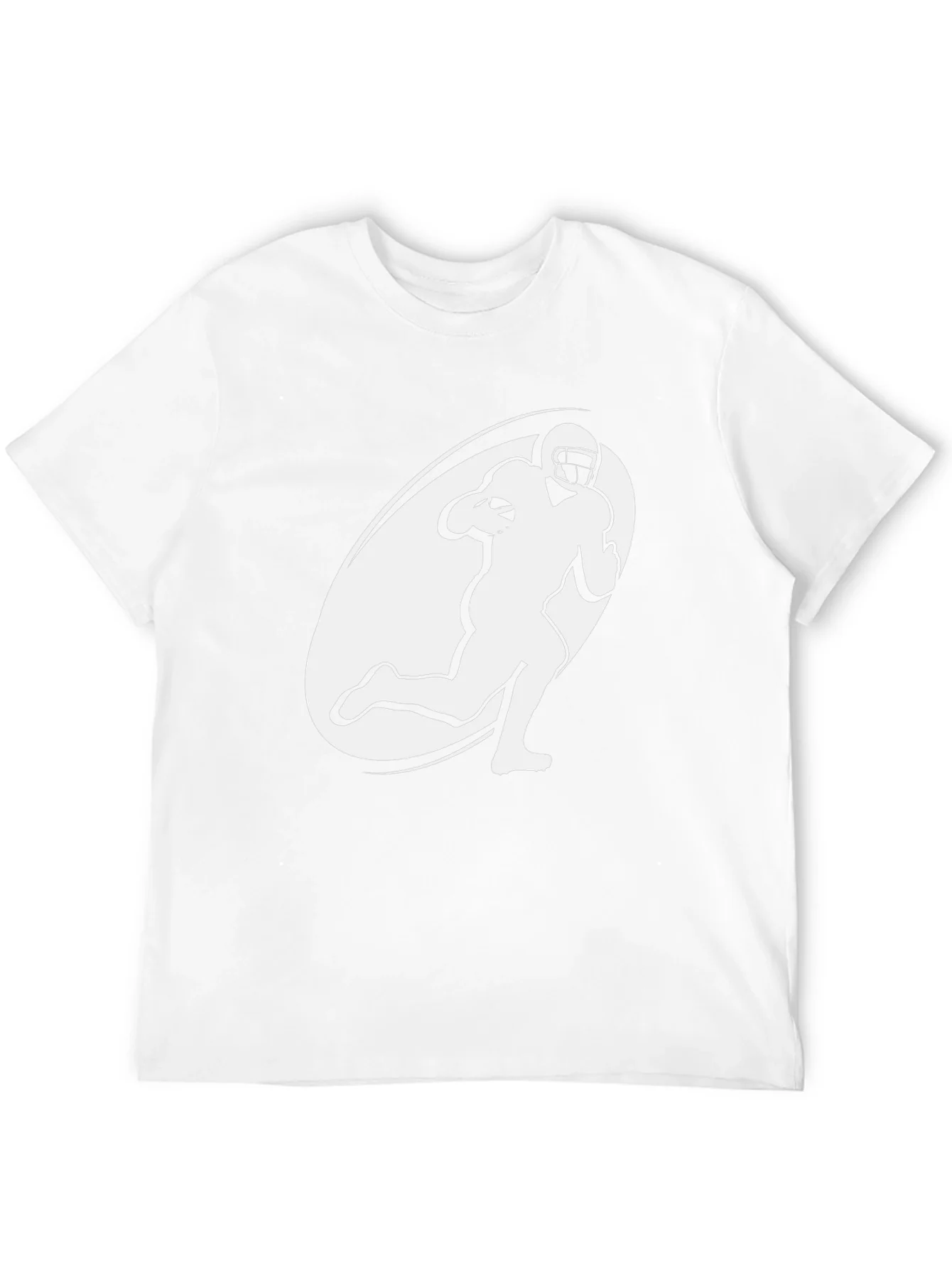 Football Player Graphic T-Shirt - Black