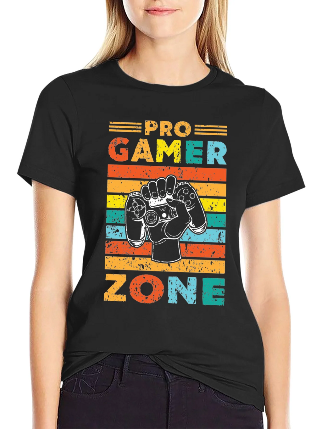 Pro Gamer Zone Graphic Tee - Retro Gaming Shirt