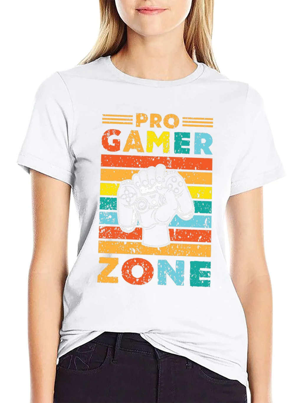 Pro Gamer Zone Graphic Tee - Retro Gaming Shirt