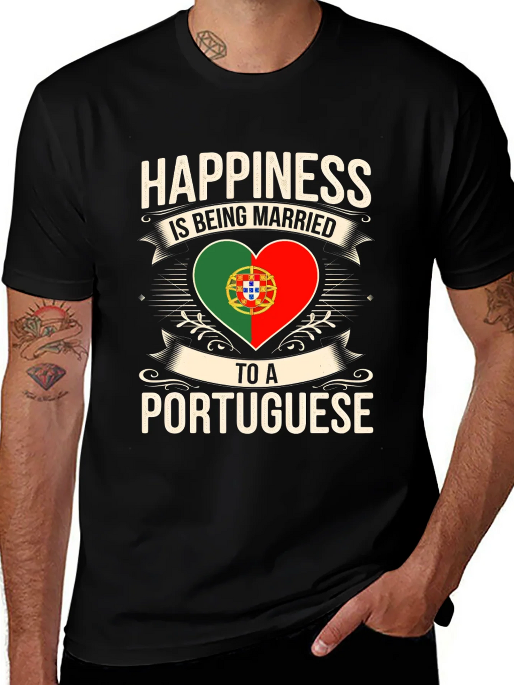 Portuguese Pride T-Shirt - Happiness is Being Married