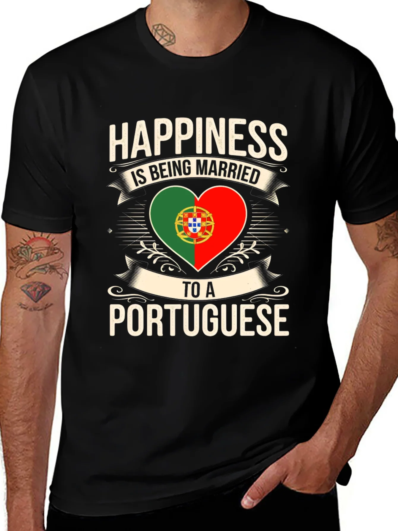 Portuguese Pride T-Shirt - Happiness is Being Married