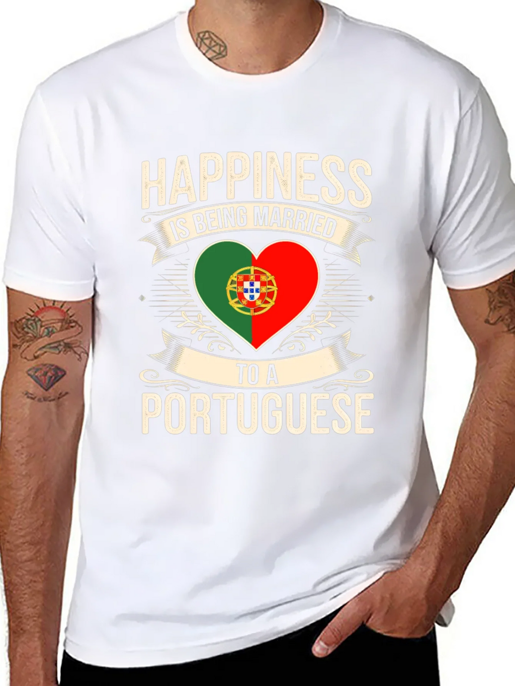 Portuguese Pride T-Shirt - Happiness is Being Married