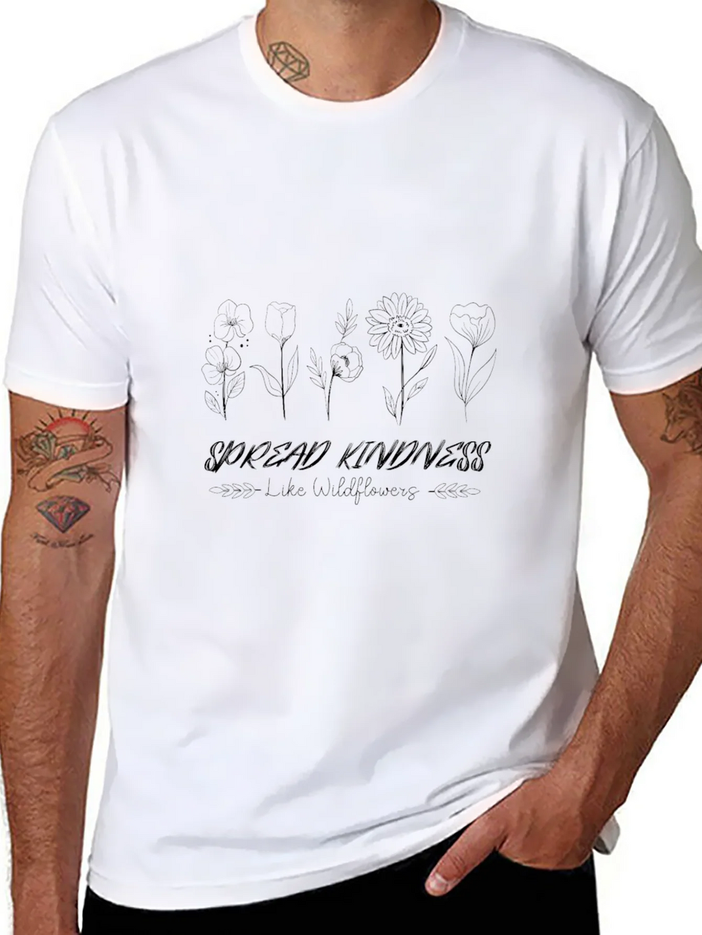 Spread Kindness Wildflower Graphic T-Shirt