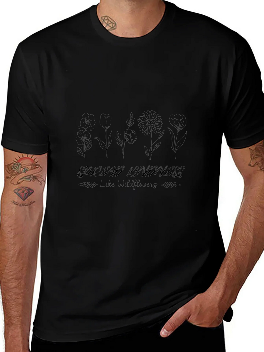 Spread Kindness Wildflower Graphic T-Shirt