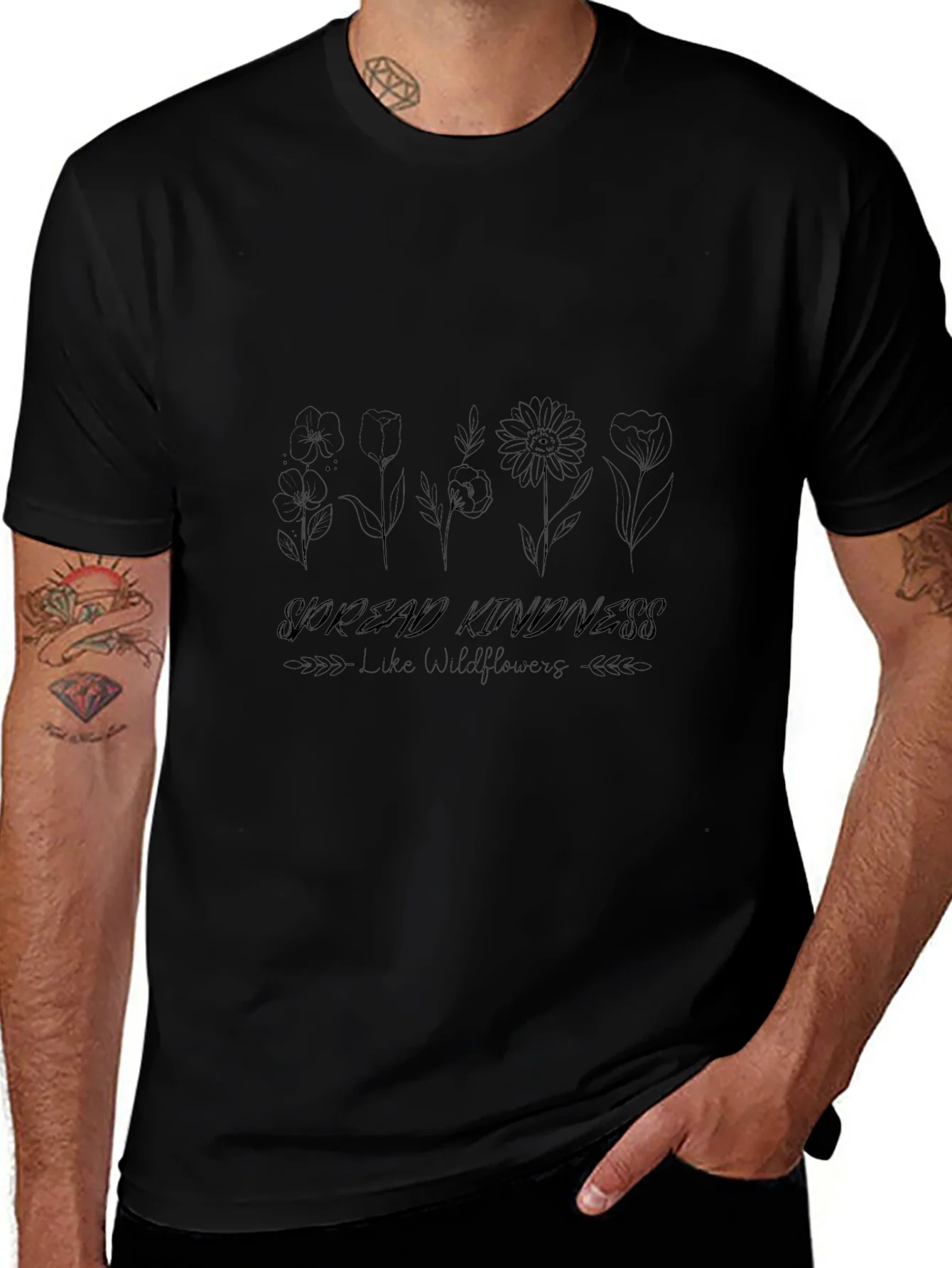 Spread Kindness Wildflower Graphic T-Shirt