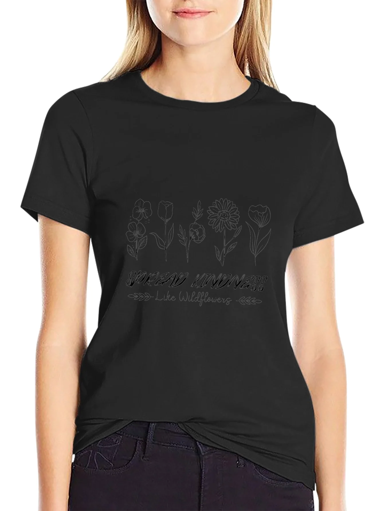 Spread Kindness Wildflower Graphic T-Shirt