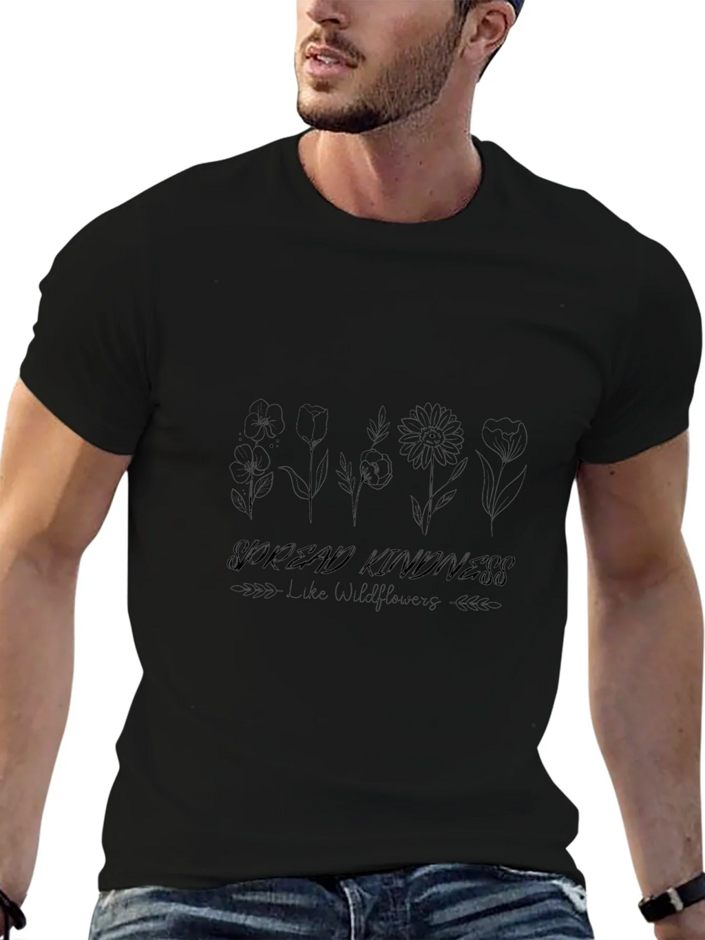 Spread Kindness Wildflower Graphic T-Shirt