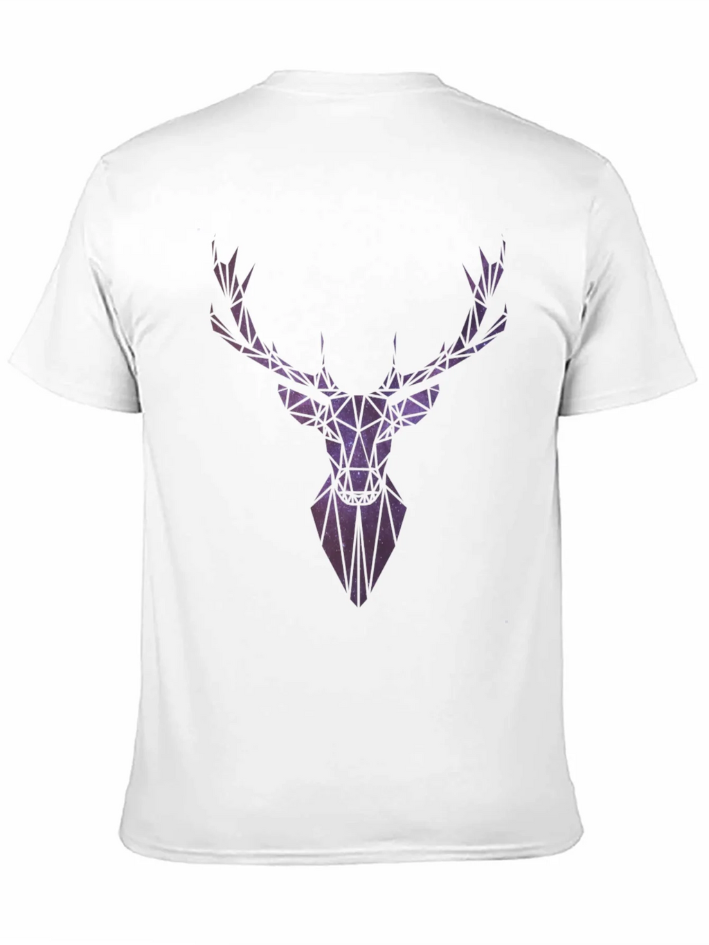 Geometric Galaxy Deer Head Graphic T-Shirt