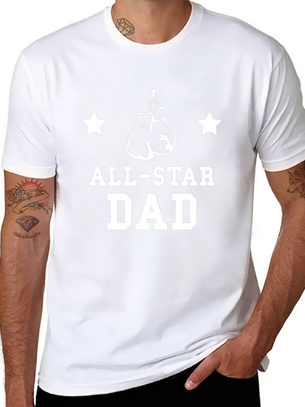 All-Star Dad Boxing Gloves Graphic Tee - Fathers Day Gift