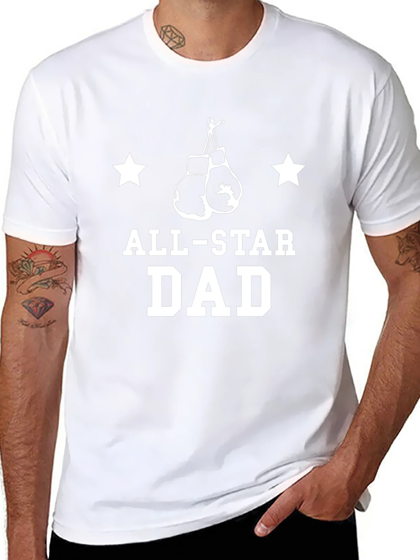 All-Star Dad Boxing Gloves Graphic Tee - Fathers Day Gift