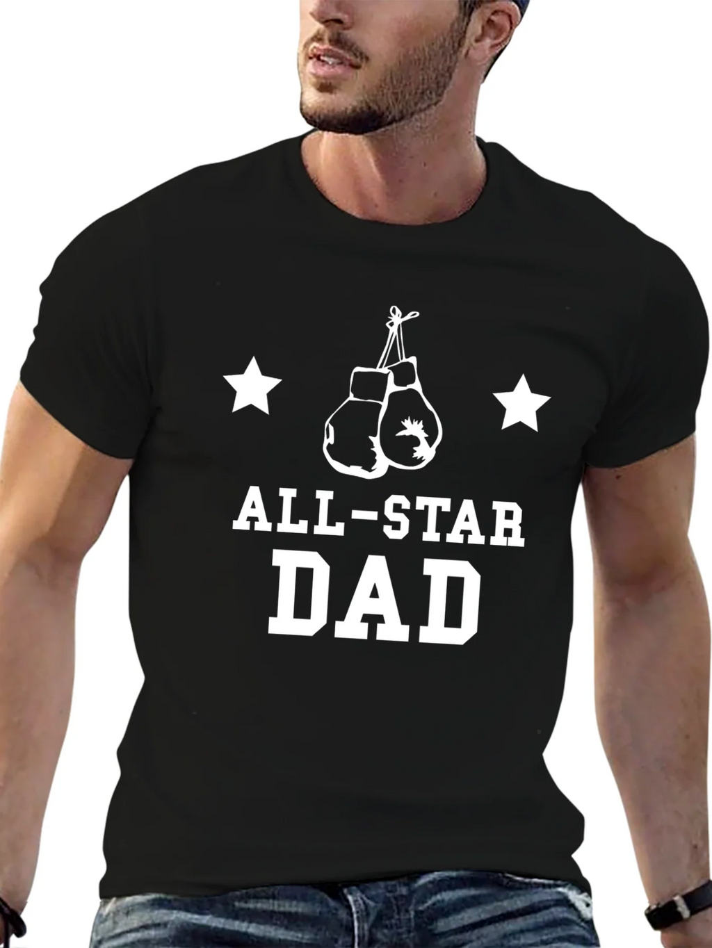 All-Star Dad Boxing Gloves Graphic Tee - Fathers Day Gift