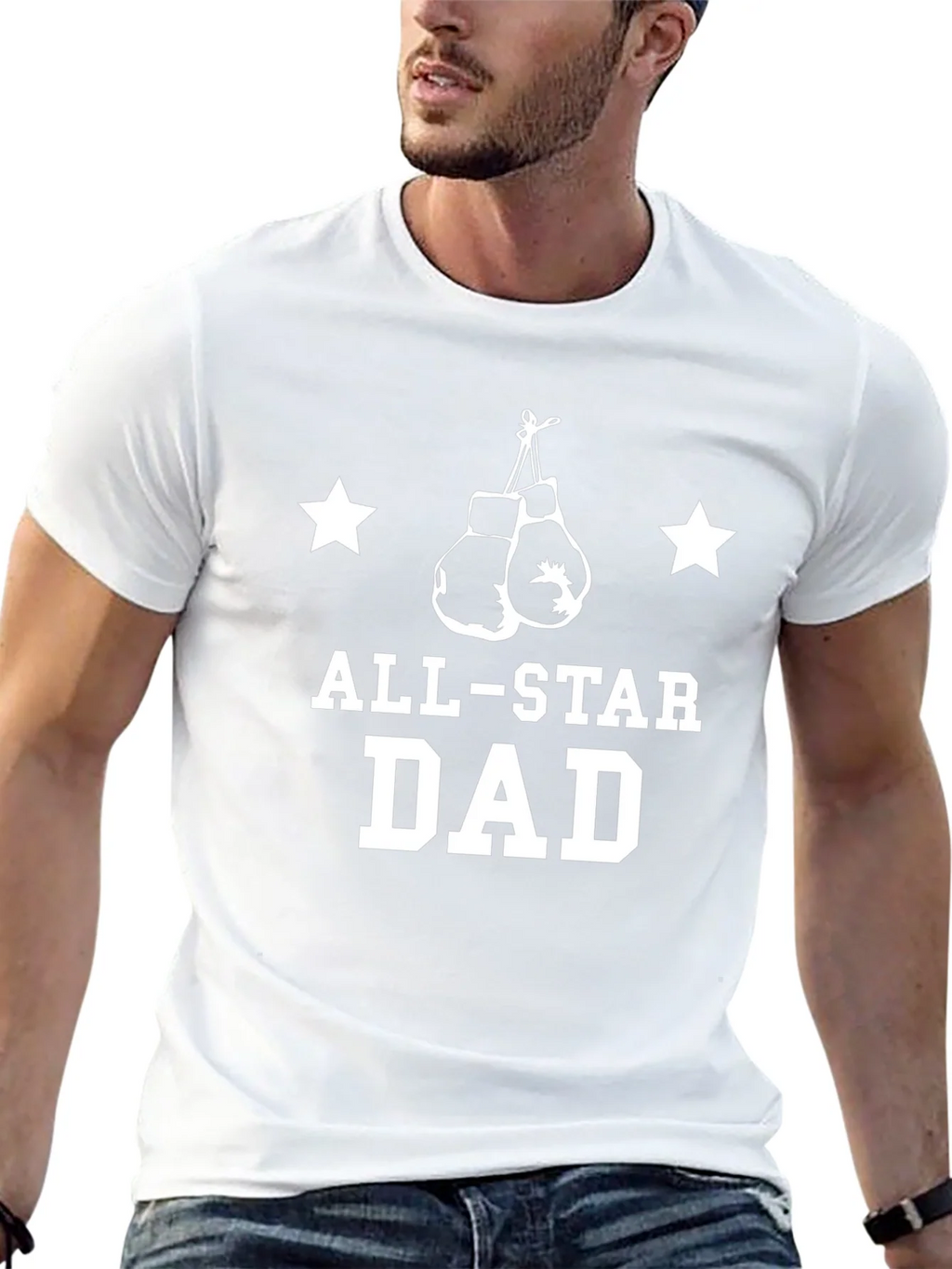 All-Star Dad Boxing Gloves Graphic Tee - Fathers Day Gift