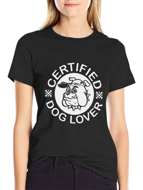 Certified Dog Lover Black T-Shirt