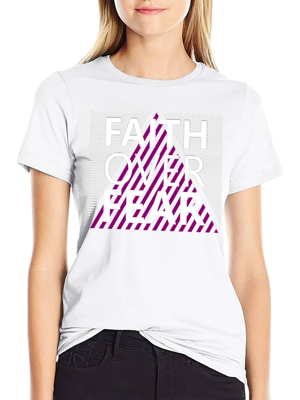 Faith Over Fear Graphic Tee - Stylish Black Shirt