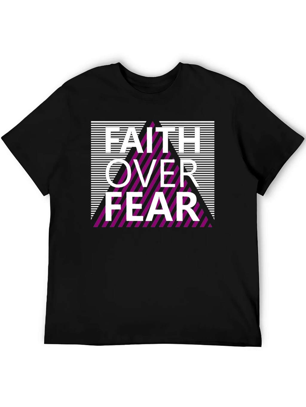 Faith Over Fear Graphic Tee - Stylish Black Shirt