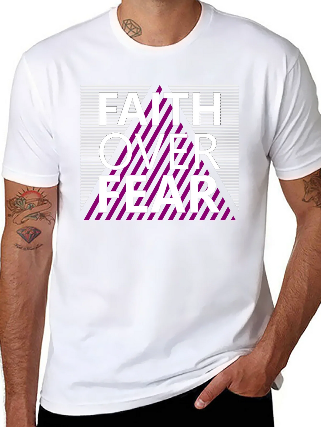 Faith Over Fear Graphic Tee - Stylish Black Shirt