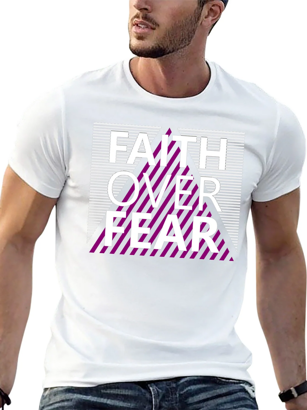Faith Over Fear Graphic Tee - Stylish Black Shirt