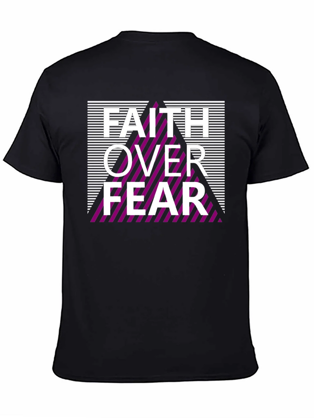 Faith Over Fear Graphic Tee - Stylish Black Shirt
