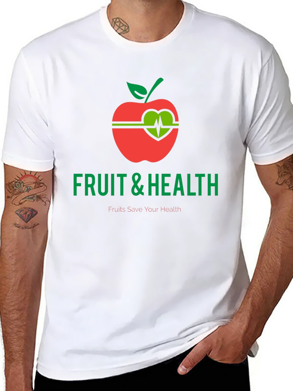Fruit & Health Graphic T-Shirt - Eat Healthy!