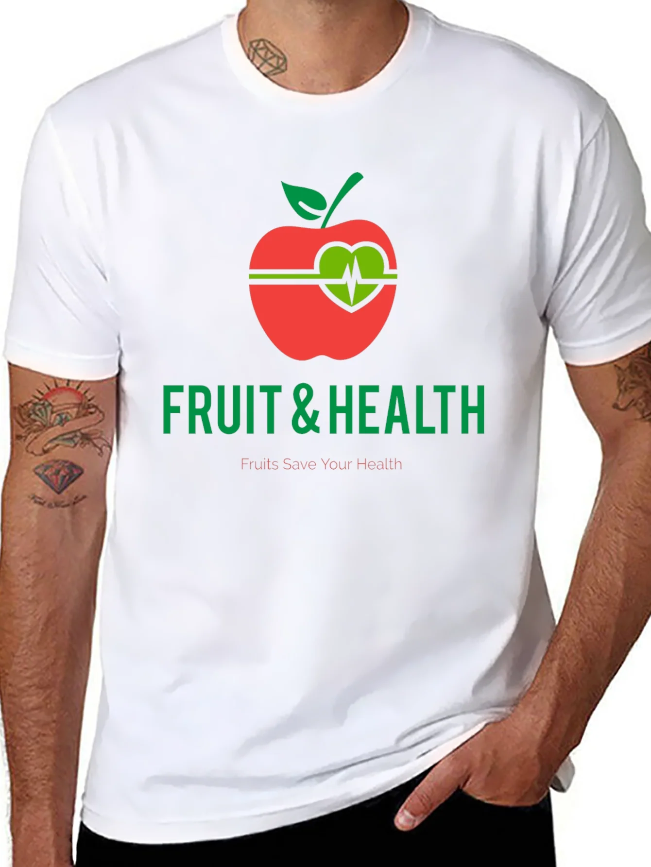 Fruit & Health Graphic T-Shirt - Eat Healthy!
