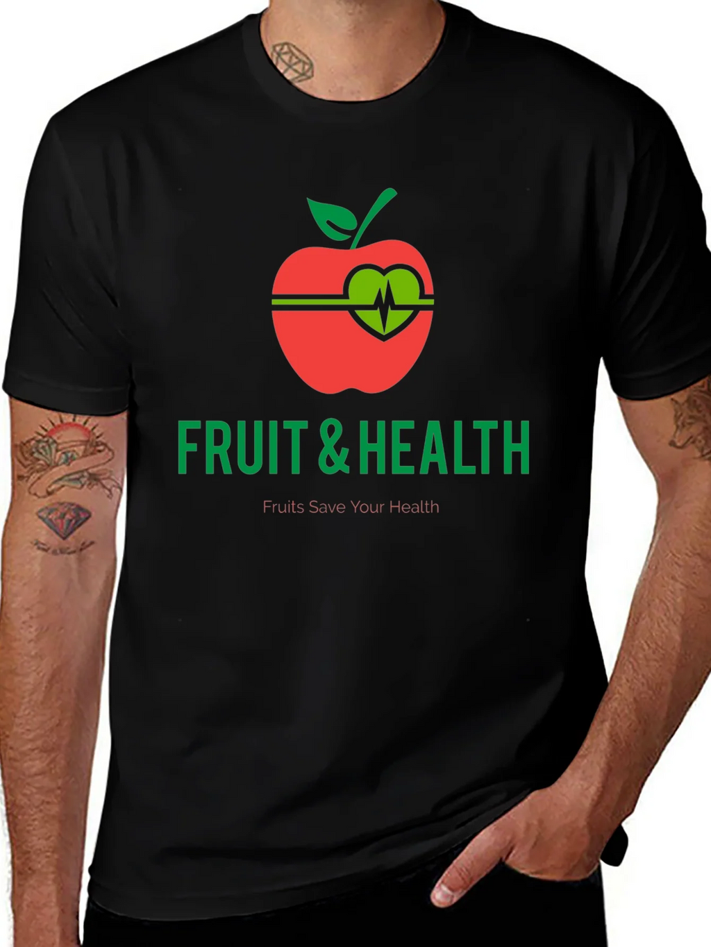 Fruit & Health Graphic T-Shirt - Eat Healthy!