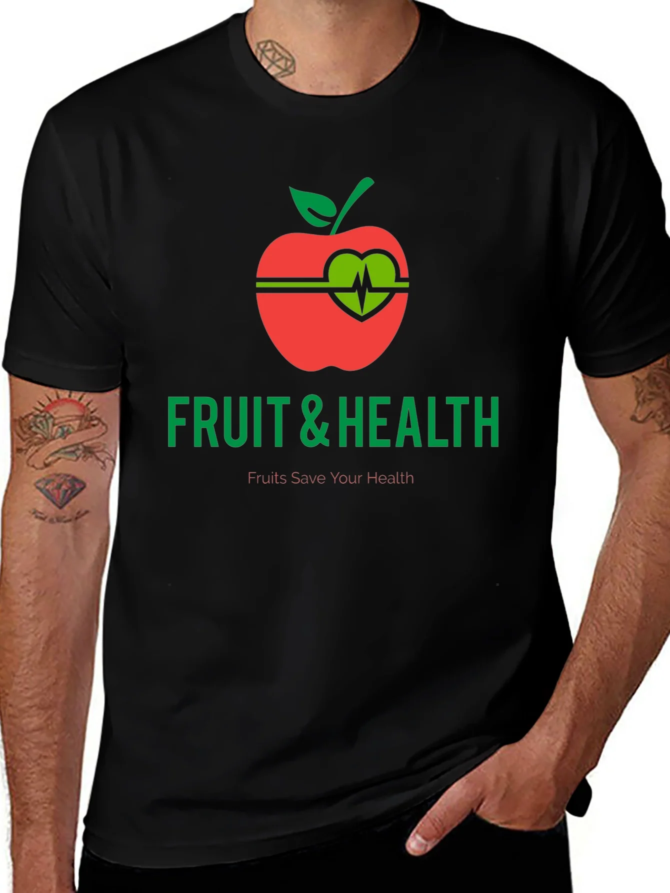 Fruit & Health Graphic T-Shirt - Eat Healthy!
