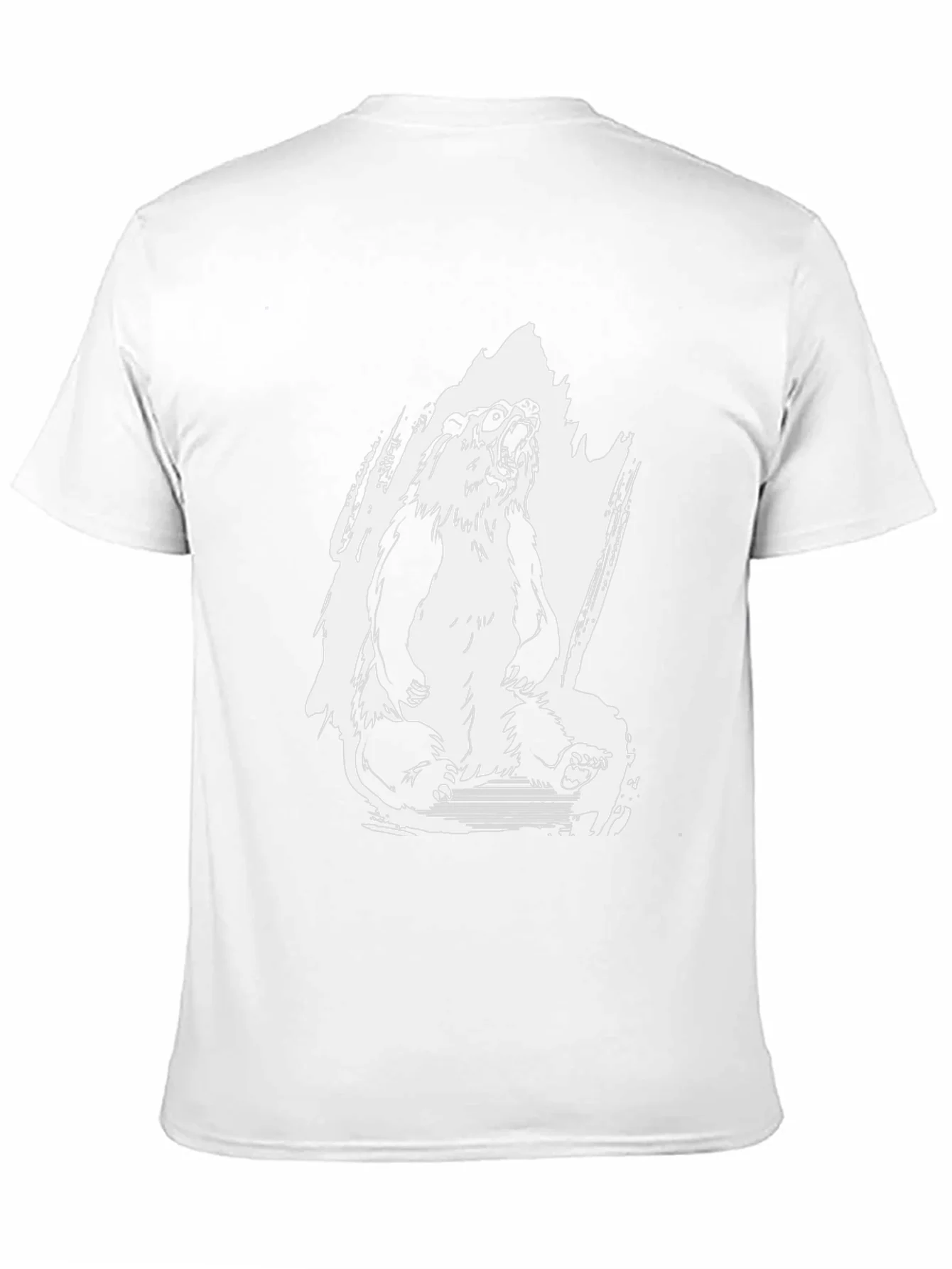 Bear Graphic Tee - Mens Black Crew Neck T-Shirt
