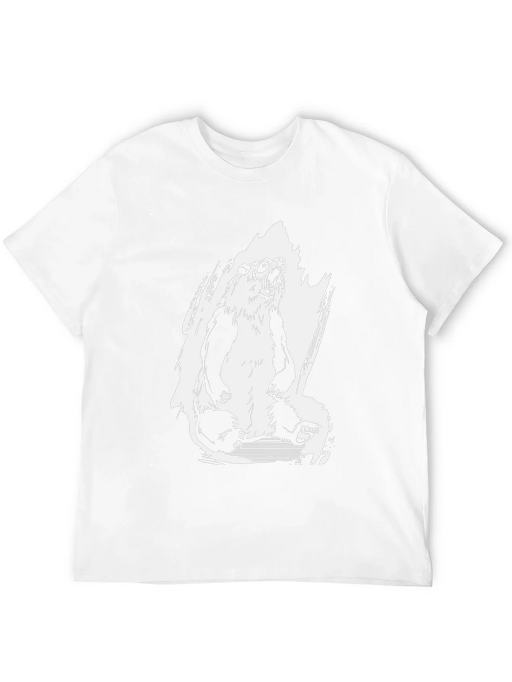 Bear Graphic Tee - Mens Black Crew Neck T-Shirt