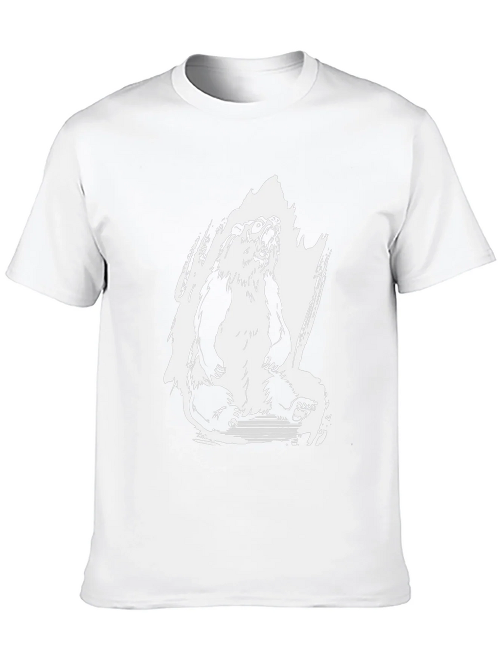 Bear Graphic Tee - Mens Black Crew Neck T-Shirt