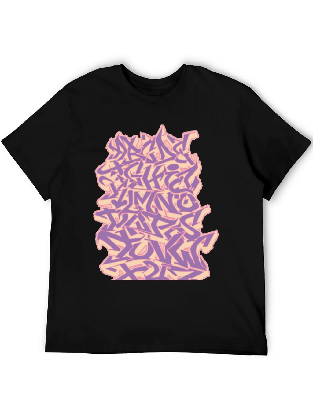 Graffiti Alphabet Black T-Shirt
