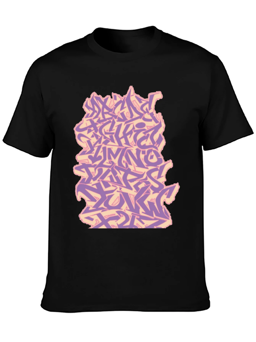 Graffiti Alphabet Black T-Shirt
