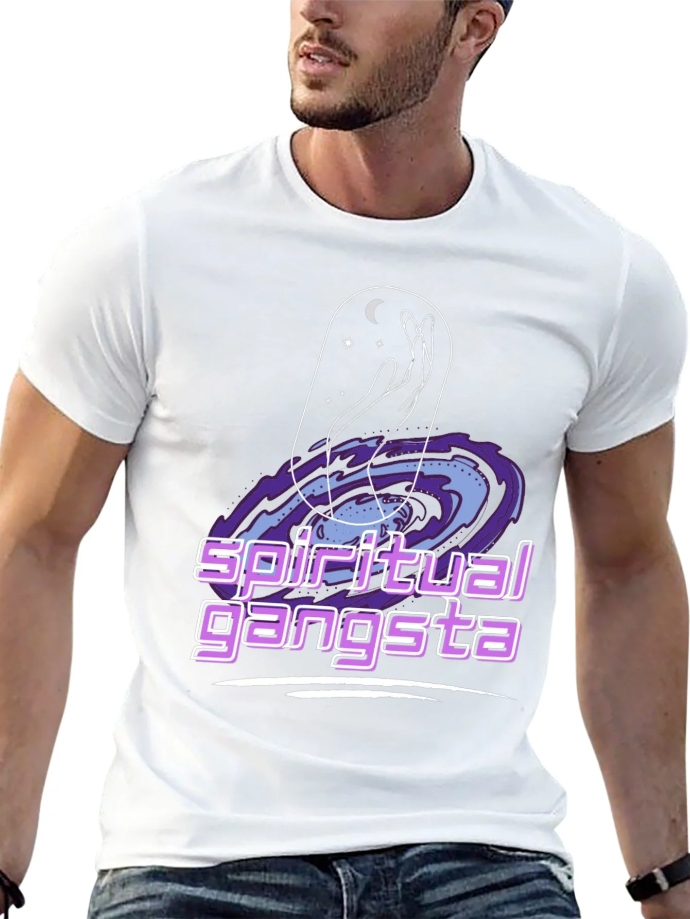 Spiritual Gangsta Graphic Tee - Cosmic Design