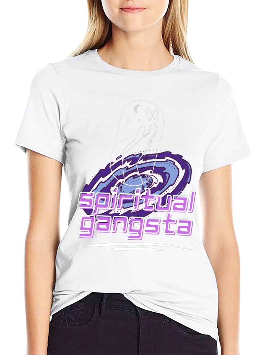 Spiritual Gangsta Graphic Tee - Cosmic Design