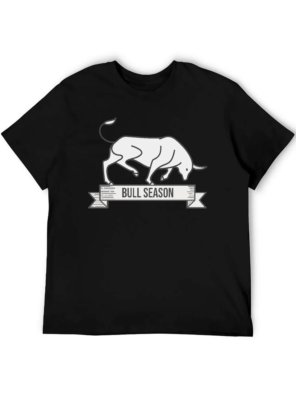 Bull Season Graphic Tee - Black Cotton T-Shirt
