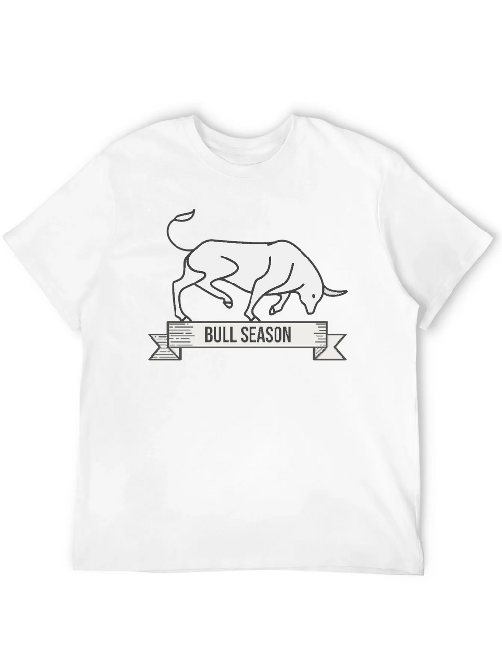 Bull Season Graphic Tee - Black Cotton T-Shirt