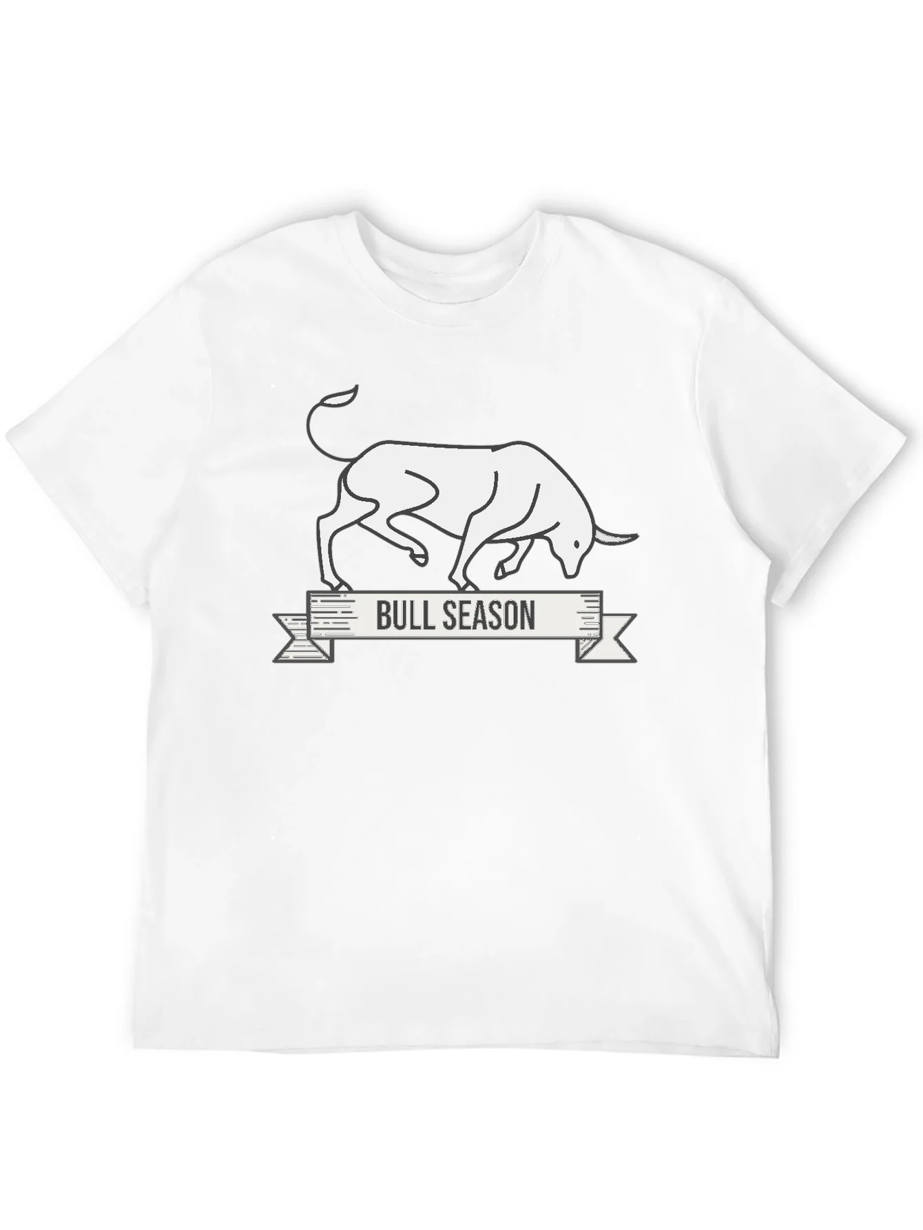 Bull Season Graphic Tee - Black Cotton T-Shirt