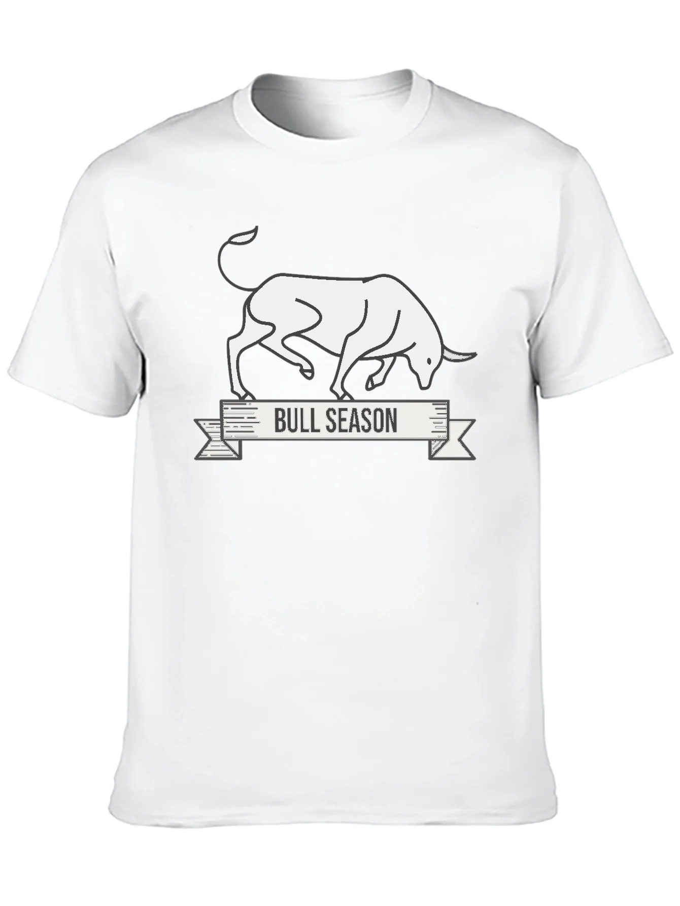 Bull Season Graphic Tee - Black Cotton T-Shirt