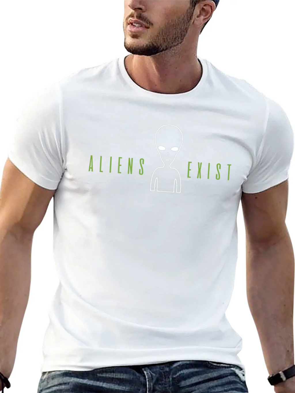 Aliens Exist Graphic T-Shirt - Black